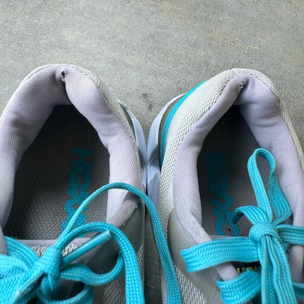 HOKA Women's Lightweight Running Shoe - Teal & Pale Gray - Picture 9 of 11